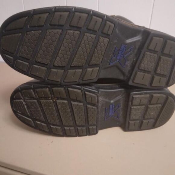 Wolverine Brown Leather Lace-Up Steel Toe Mens Work Boots - Picture 4 of 5